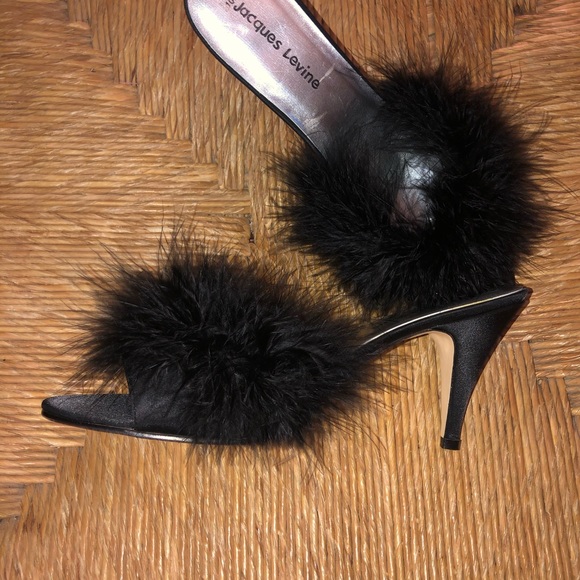 Jacques Levine Boa Slippers NWOT - Picture 2 of 3